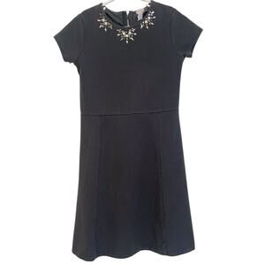 Crewcuts Factory Gray Jeweled Neckline Dress Size 12‎